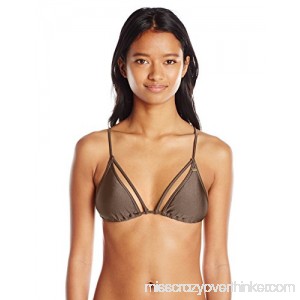 O'Neill Women's Lux Solids Triangle Bikini Top Metallic Bronze B017JLW9OC
